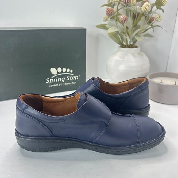 Spring Step Kaminia Leather Shoes Navy 18391-2204 Women's 8.5/EU 39 NWB Comfort - Picture 6 of 10
